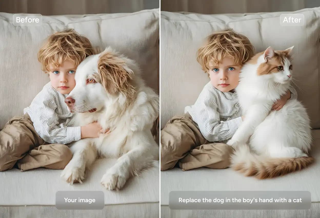 Swap and Refine Image Elements Consistently